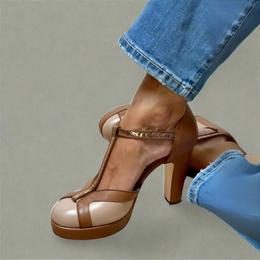 CRISTINA – Sandalias de tacón cómodas