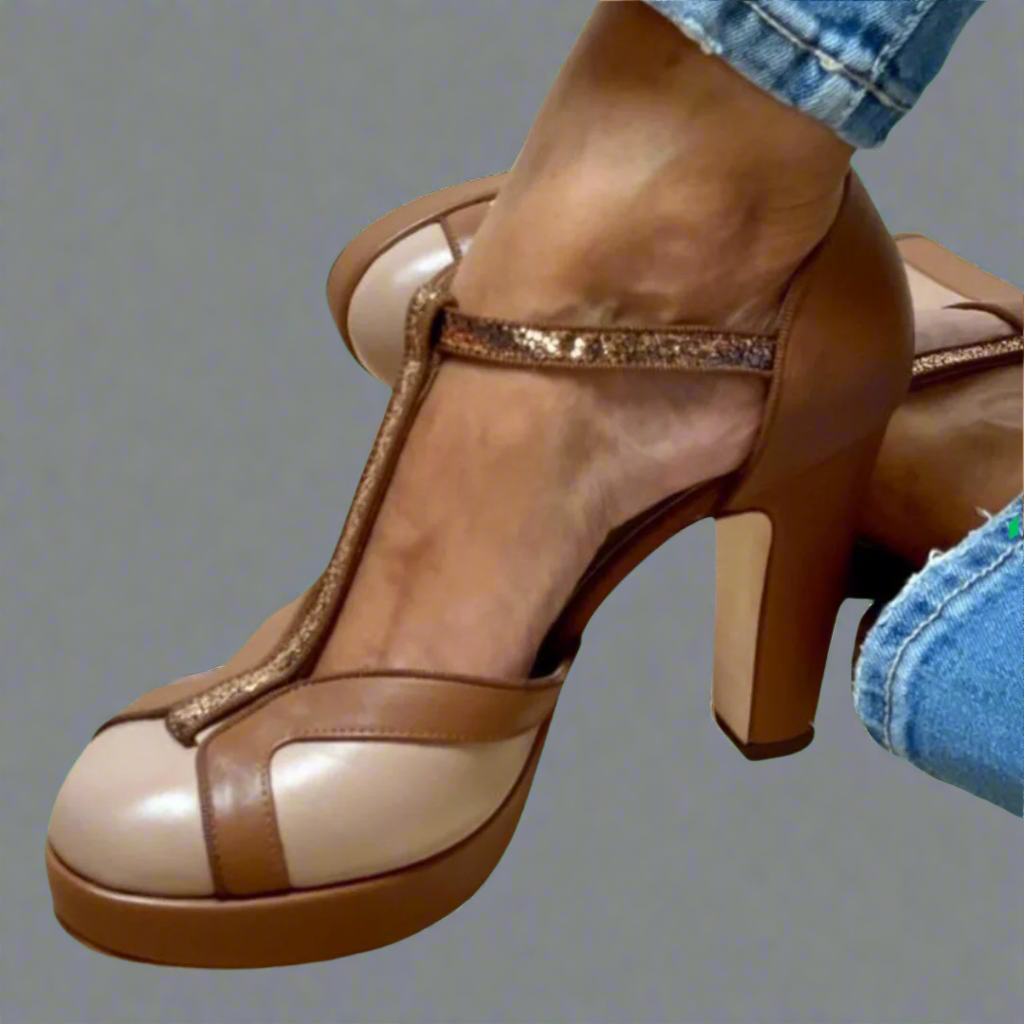 CRISTINA – Sandalias de tacón cómodas