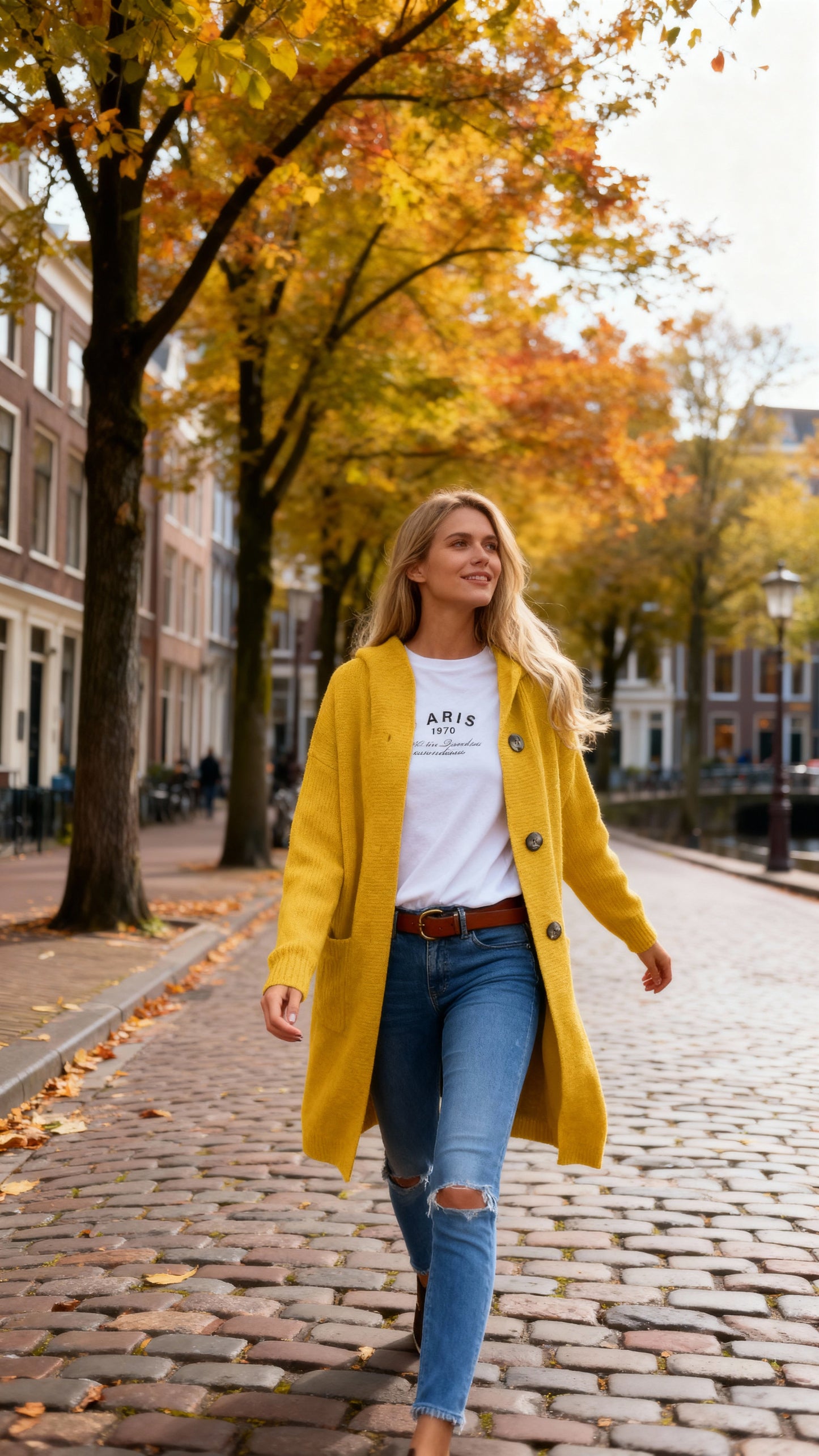 AMAYA – Cardigan Largo con Botones Oversize y Bolsillos Laterales