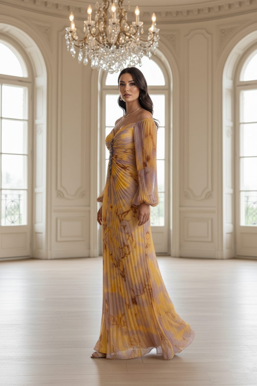KRISTINE – Vestido elegante con escote en V