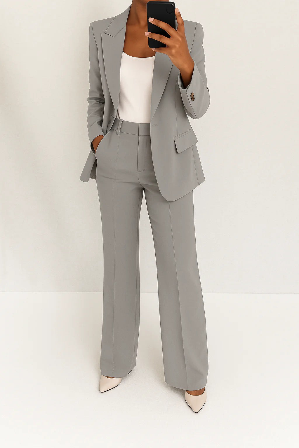 ARLETTE – Traje de Mujer con Blazer Moderno y Pantalón Recto de Corte Elegante
