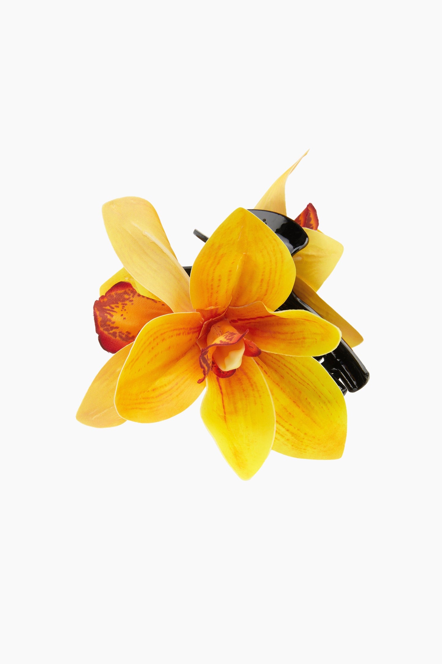 LEIRE – Pinza para el Pelo con Flor XL en Amarillo Tropical