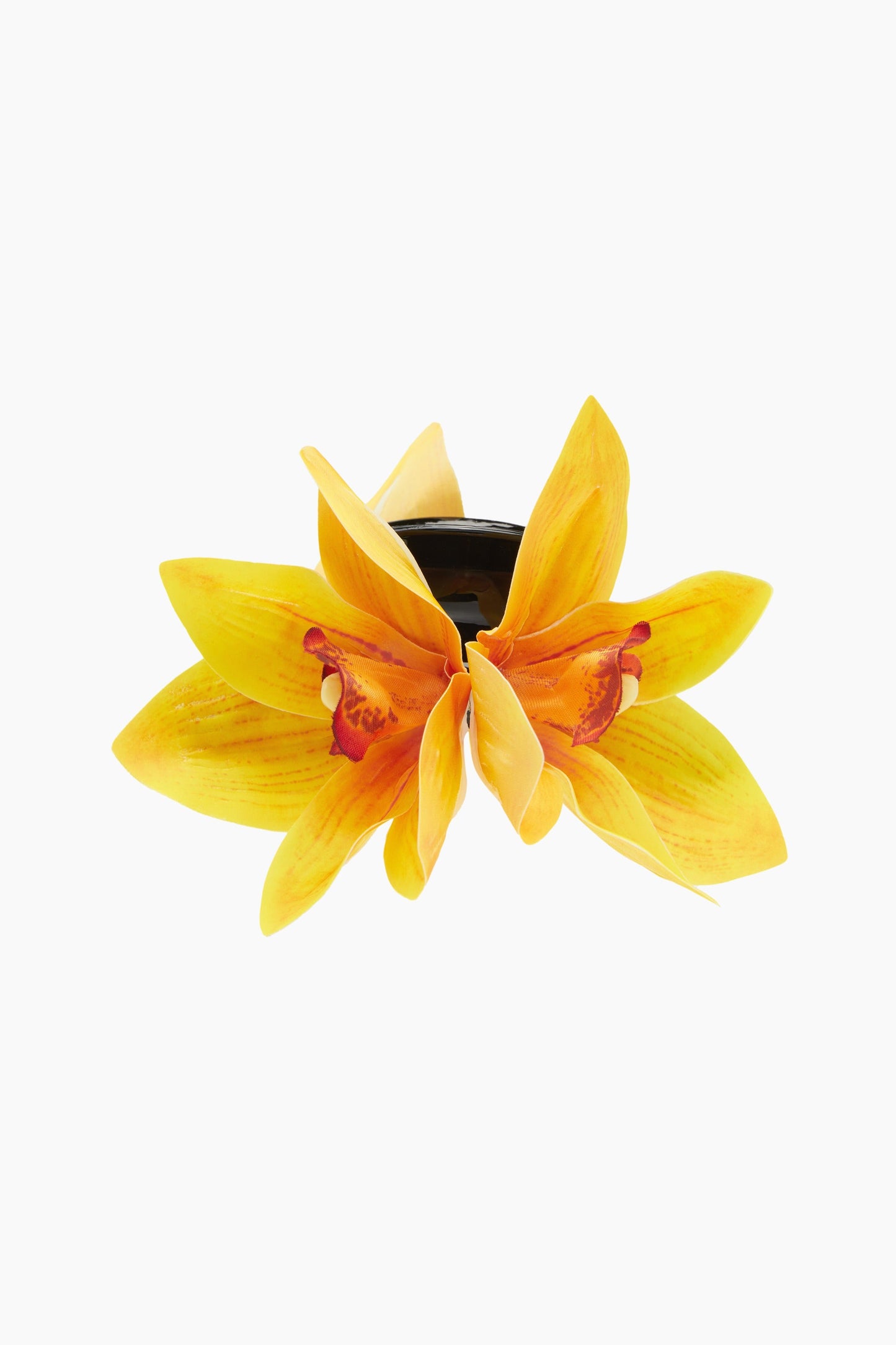 LEIRE – Pinza para el Pelo con Flor XL en Amarillo Tropical