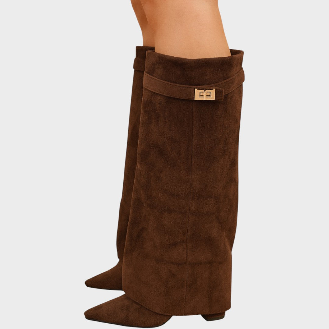 LUNARA – Botas de Ante con Caña Alta