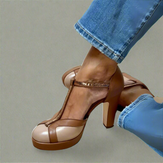 CRISTINA – Sandalias de tacón cómodas