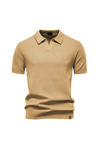 MATEO – Polo de Punto con Cuello Abierto Milano