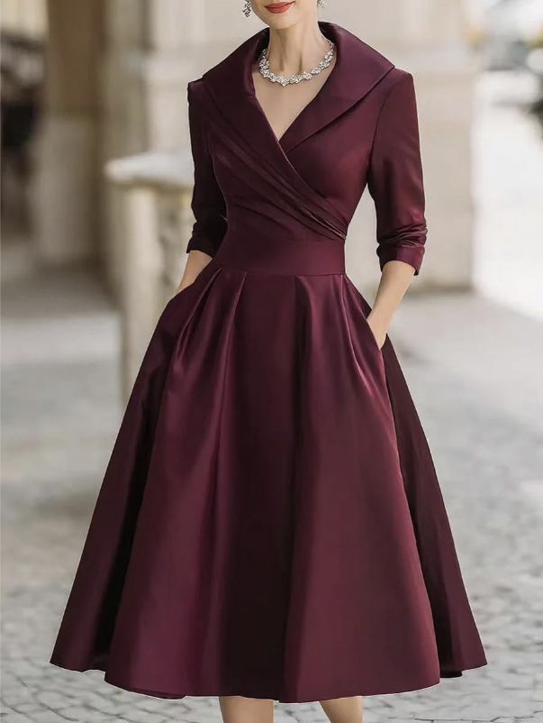 ROSA – Vestido Midi de Satén