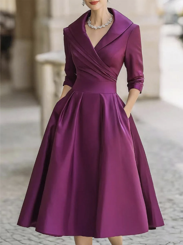 ROSA – Vestido Midi de Satén