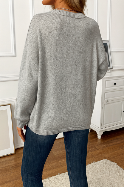 MIREIA – Jersey Oversize de Punto Suave con Costura Frontal para uso diario