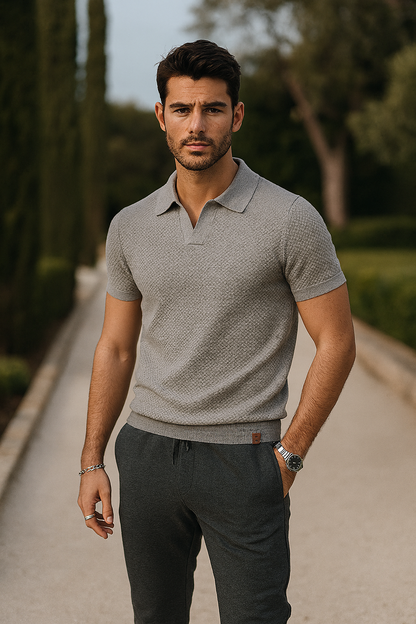 MATEO – Polo de Punto con Cuello Abierto Milano