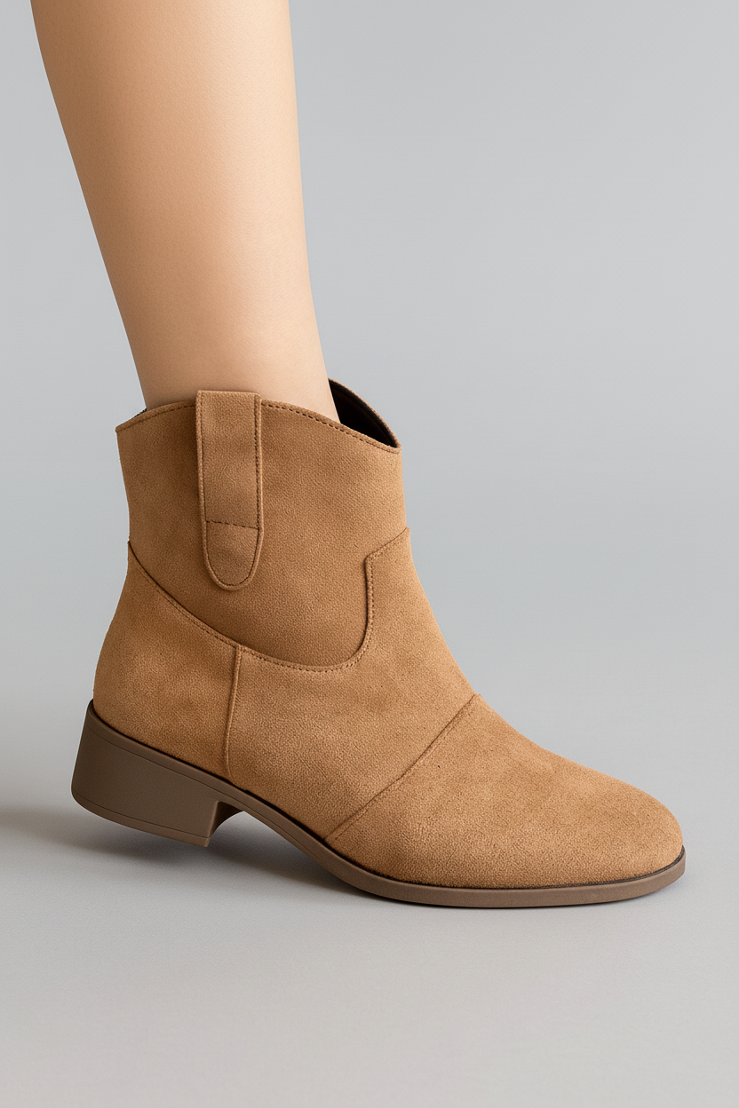 NOELLE – Botas Cowboy de Ante con Estilo Boho Chic