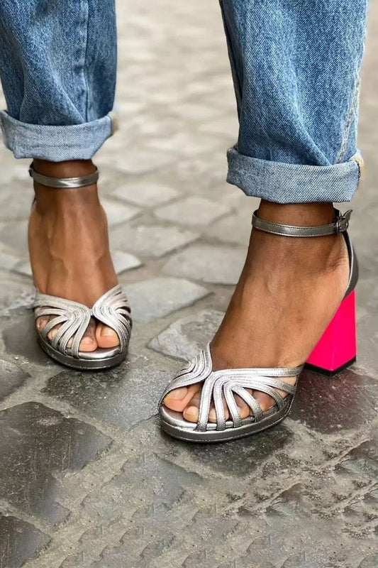 CAMILA – Sandalias con tacón grueso