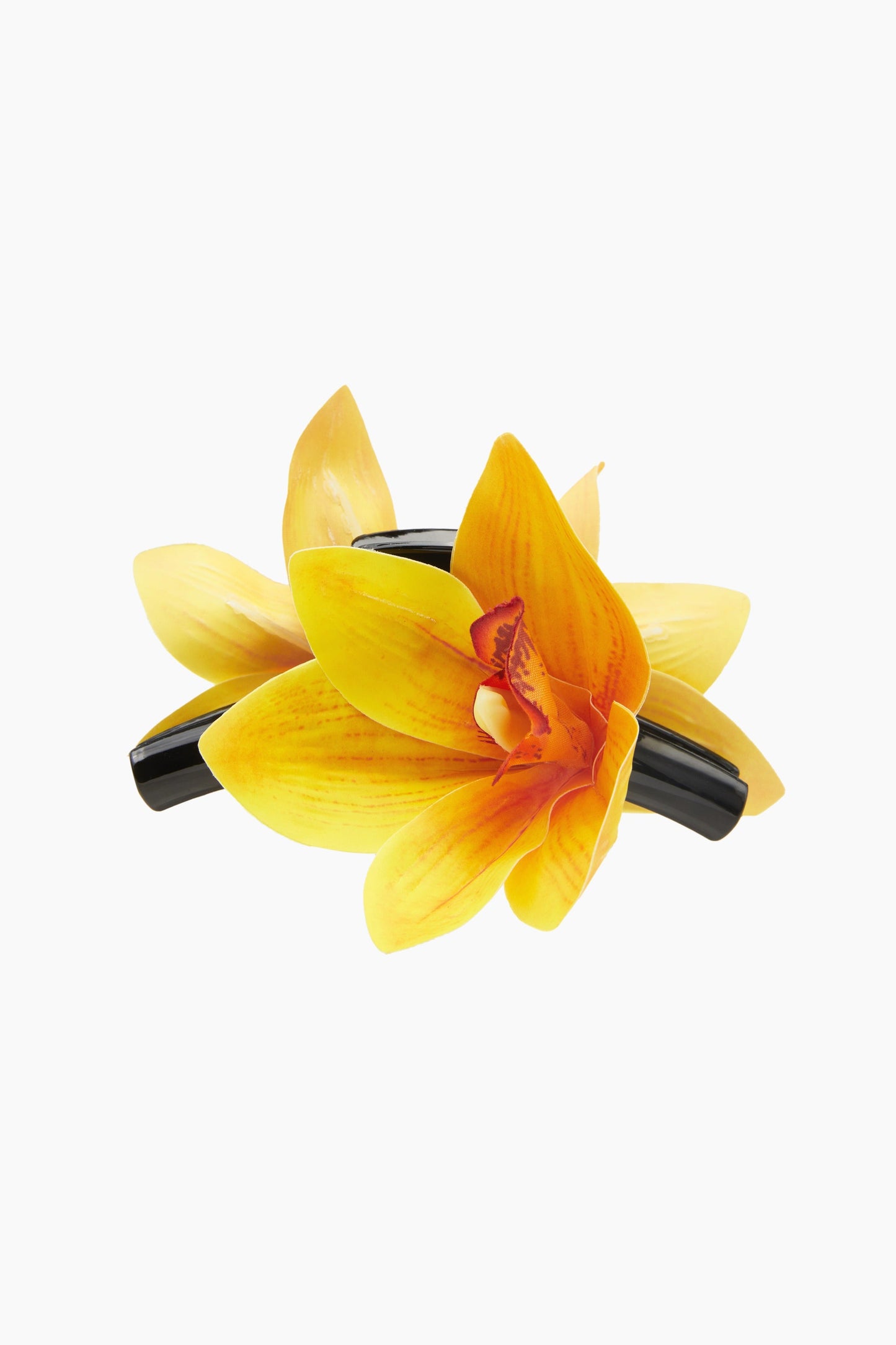 LEIRE – Pinza para el Pelo con Flor XL en Amarillo Tropical